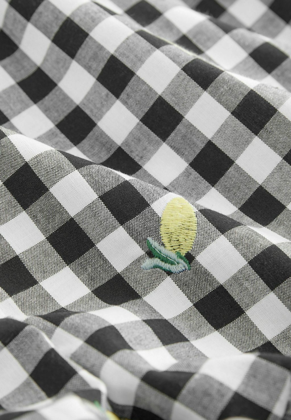 Шорты EMBROIDERED GINGHAM  Next, черный — фото 2