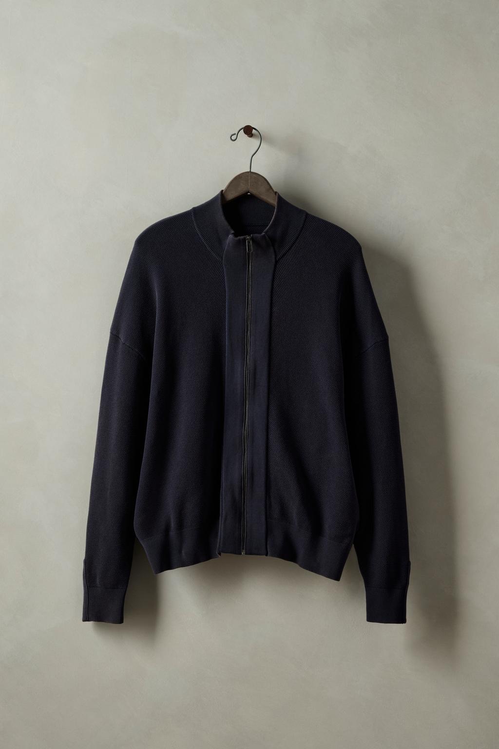 

Застиранный вязаный жакет x sr_a ZARA, темно-синий