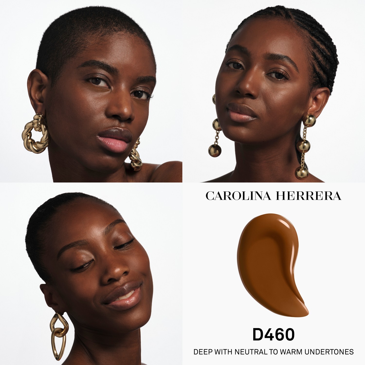 Тональный крем для лица nude couture triple moisture serum Carolina Herrera, d460, вес 30 гр. — фото 4