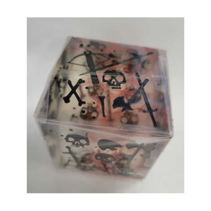 

d6 Огромный желатиновый кубик мини/матрица (50 мм) – кровь с черным, Dice & Accessories (Severed Books)