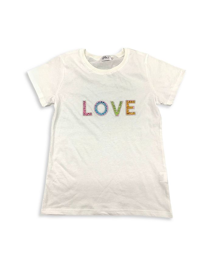 

Футболка с камнями LOVE для девочек - Little Kid, Big Kid Lola + The Boys, белый