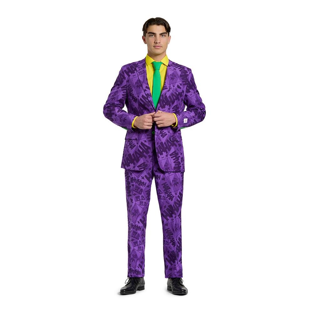 

Мужской OppoКостюмы Slim Fit Комплект из костюма и галстука The Joker OppoSuits, фиолетовый