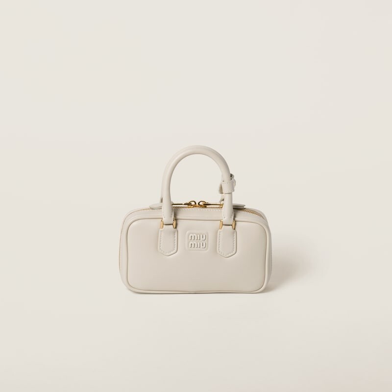 

Кожаная мини-сумка Arcadie Miu Miu, белый