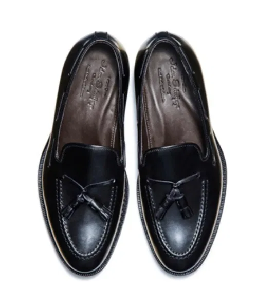 Jalan Sriwijaya/98811/CALF/BLACK/DAINITE SOLE/Лоферы с кисточками и подошвой из Dainite — фото 3