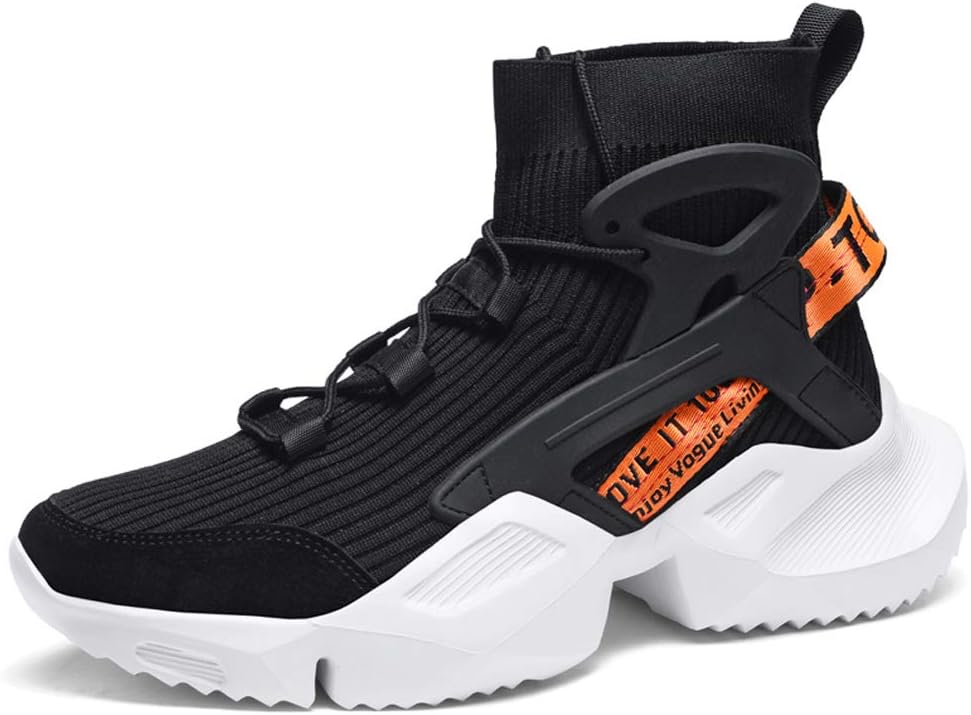 

Мужские кроссовки YOHI для бега, высокие кеды, стильные теннисные и прогулочные обувь, повседневные спортивные кроссовки для тренажерного зала, черный