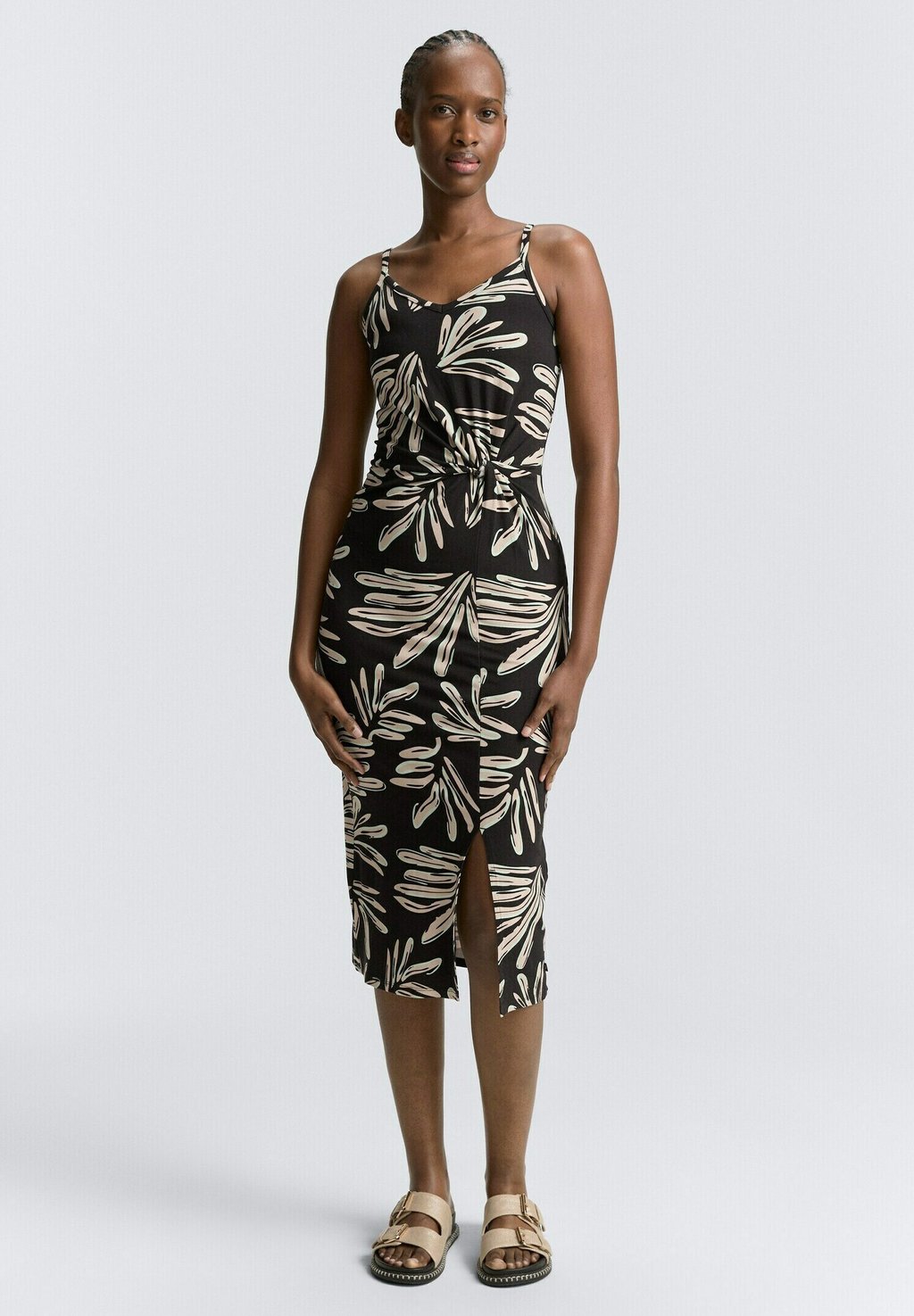 

Платье из джерси MIDI-TRÄGER MIT TWIST-DETAIL - Shift dress TOM TAILOR DENIM, черный