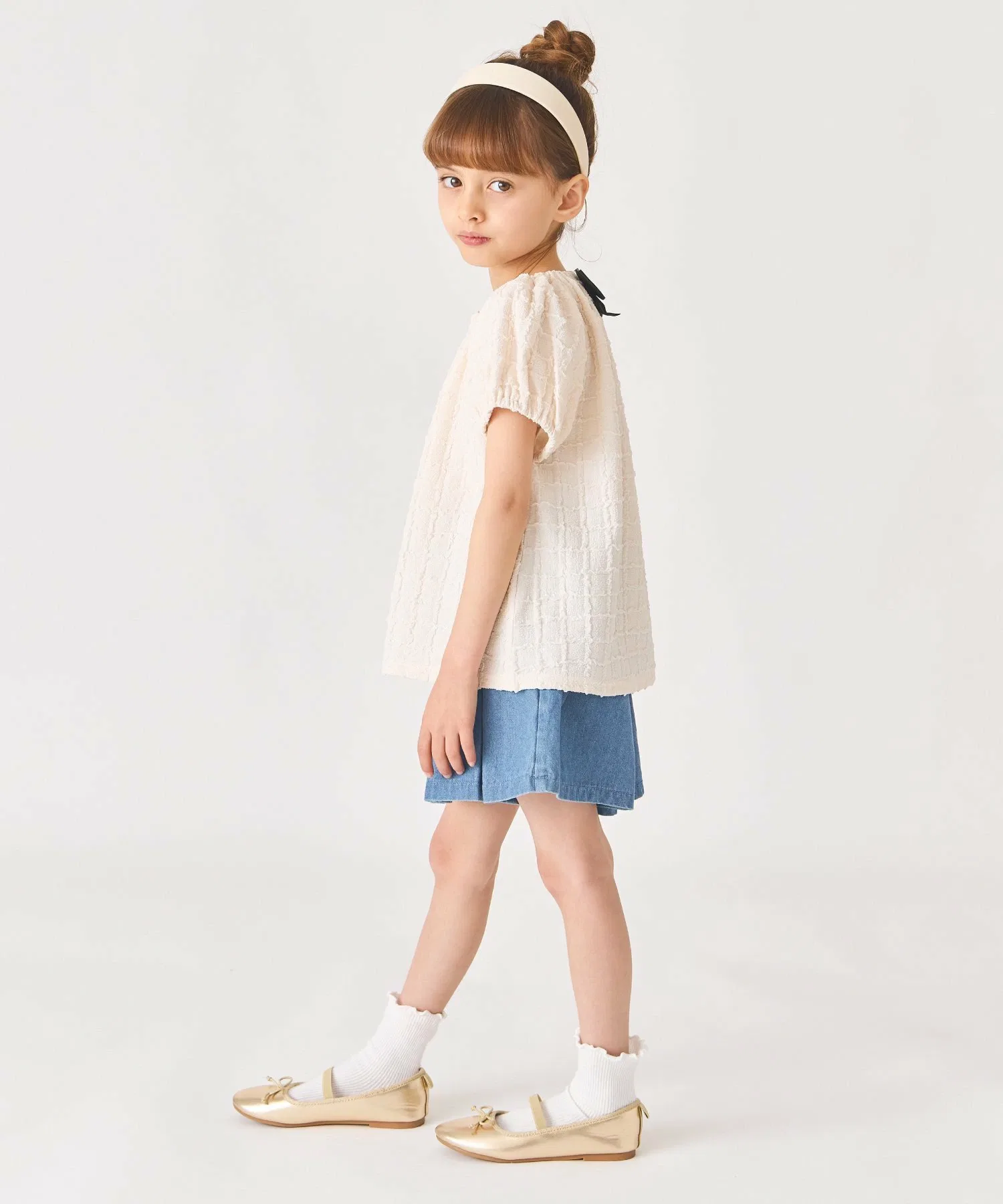 Рубашка из жаккарда в клетку Ever Closet, cream — фото 4