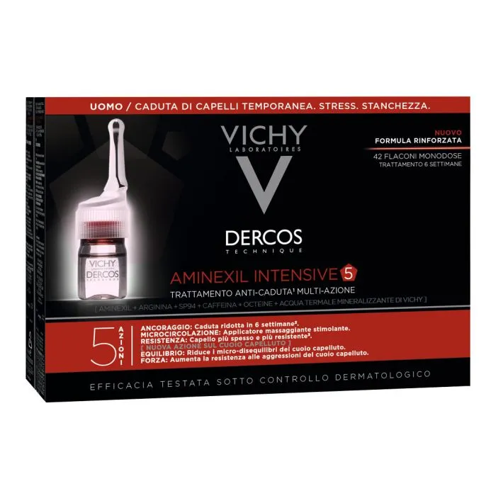 

Vichy Dercos Aminexil Intensiv 5 Men 12 флаконов против выпадения волос