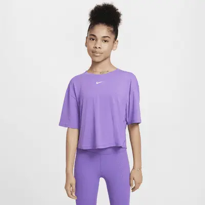 

Топ Nike One Relaxed, цвет Black Raspberry/White