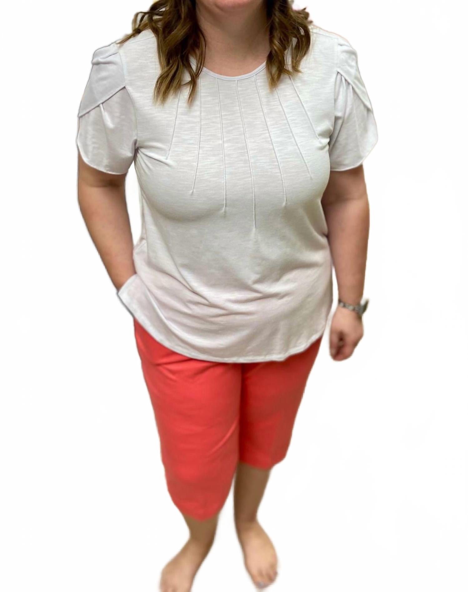 

Прямые брюки-капри кораллового цвета Southern Lady