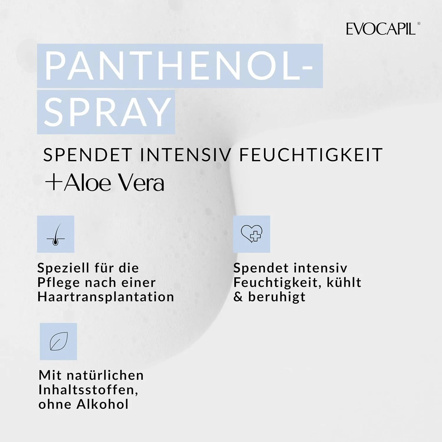Пенный спрей Evocapil Plus Panthenol после пересадки волос Evocapil — фото 2