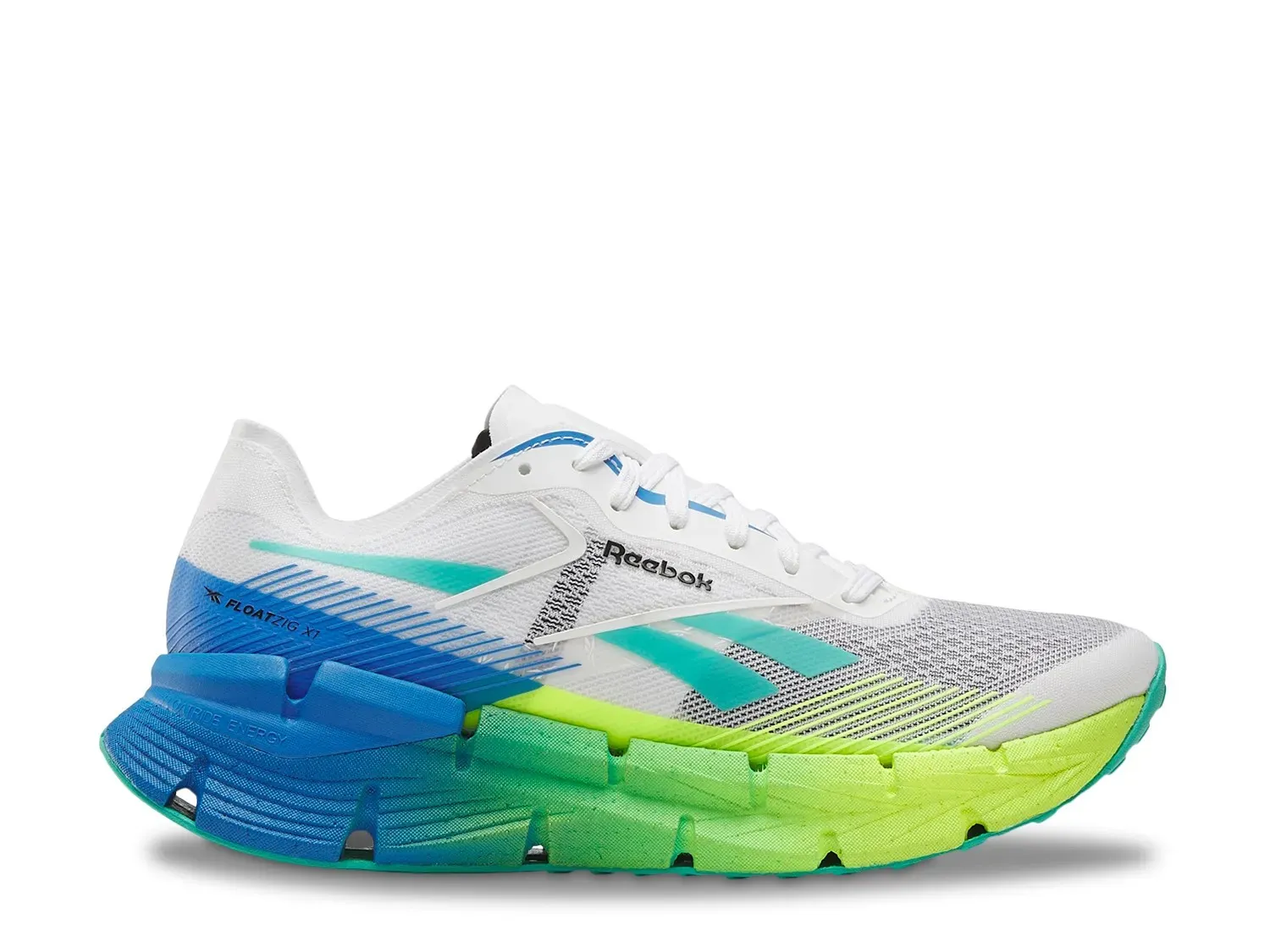 Кроссовки для бега Reebok Floatzig X1, цвет: белый/синий/желтый