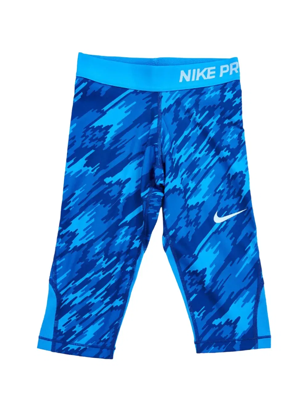 Стильные леггинсы-капри с принтом Nike Kids, синий