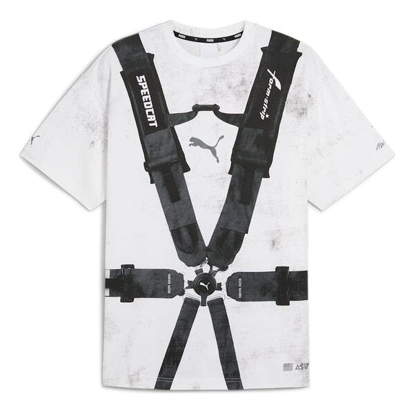 

Футболка x a$ap rocky seatbelt t-shirt 'white black' Puma, белый