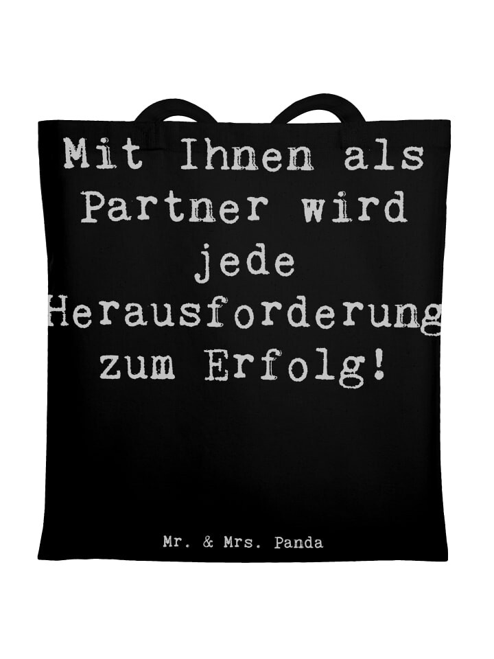 

Сумка для переноски Mr & Mrs Panda Erfolgreiche Geschäftspartner, черный