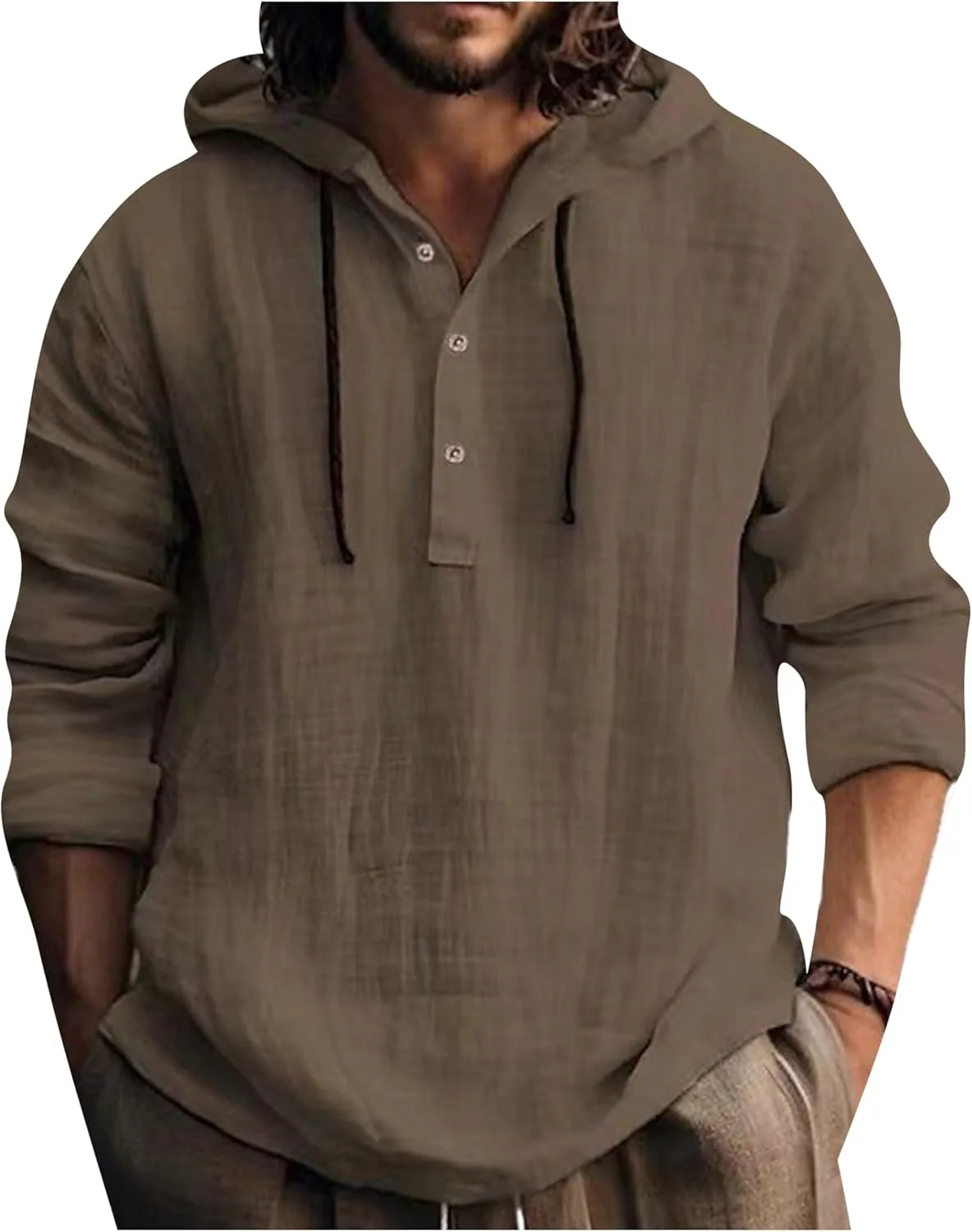 

Мужская летняя льняная толстовка PUDANA