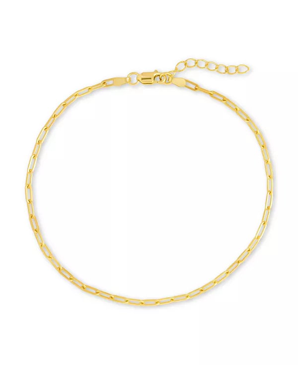 

Изящный браслет-цепочка из стерлингового серебра в виде скрепки Sterling Forever, gold