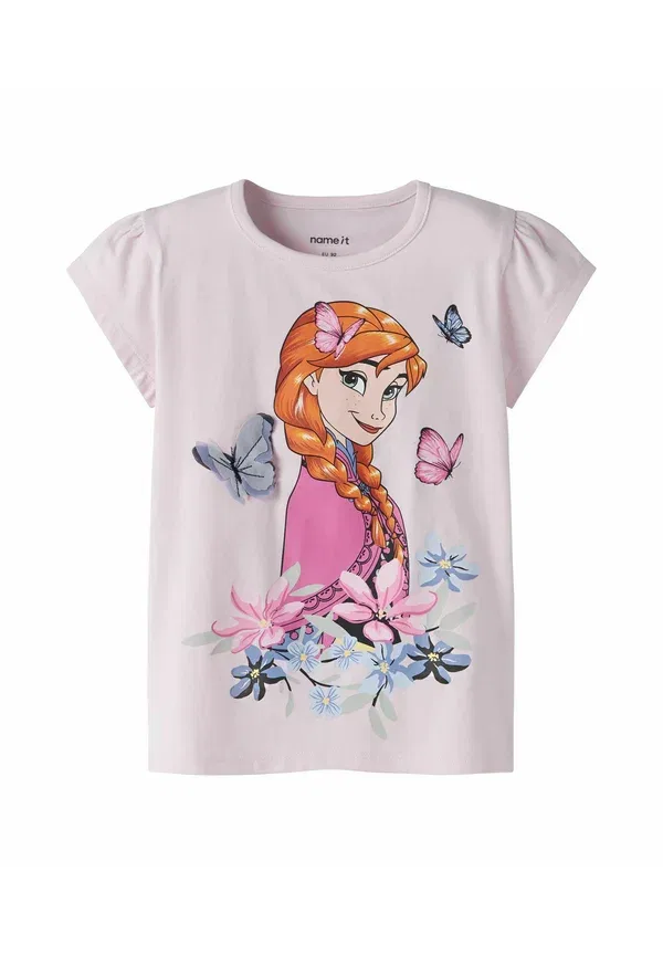 Футболка Nmfmeri frozen ss top box wdi print t-shirt Name It, нежно-розовый