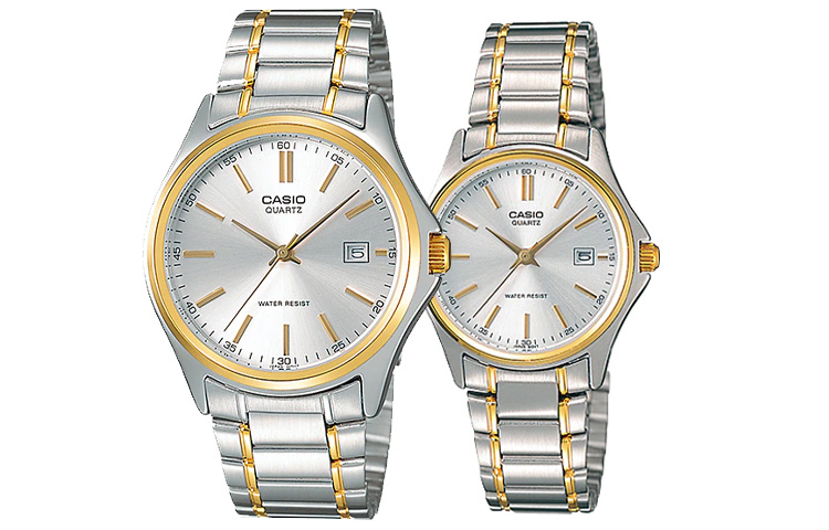 

Унисекс парные настольные часы серии Silver Watch CASIO