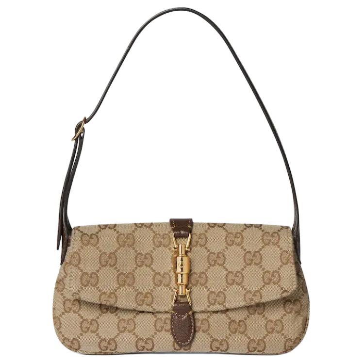 

Женская мини-сумка через плечо Jackie GG Canvas Sand GUCCI, basic set (bag+dust bag)