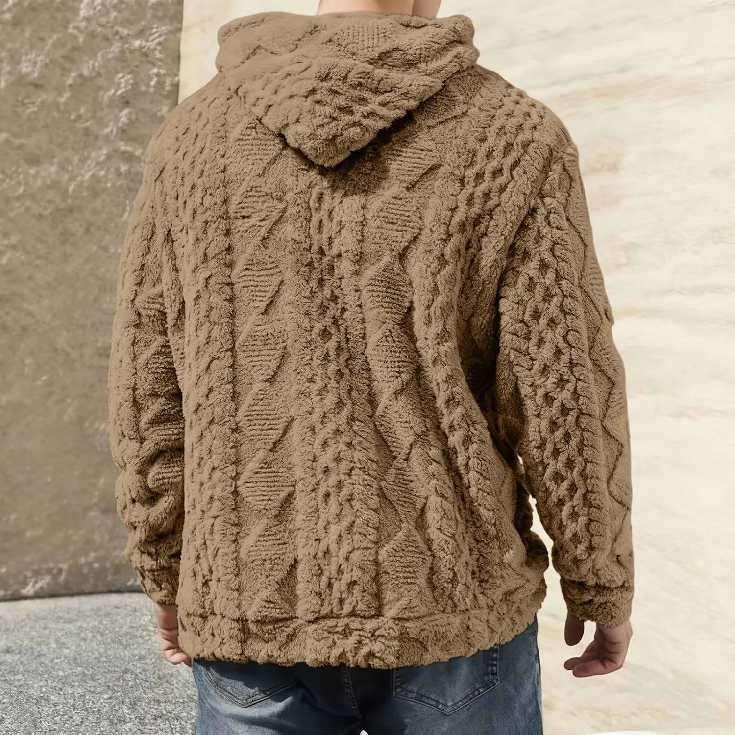 Толстовка с капюшоном Fuzzy Fleece для мужчин, утепленная — фото 3