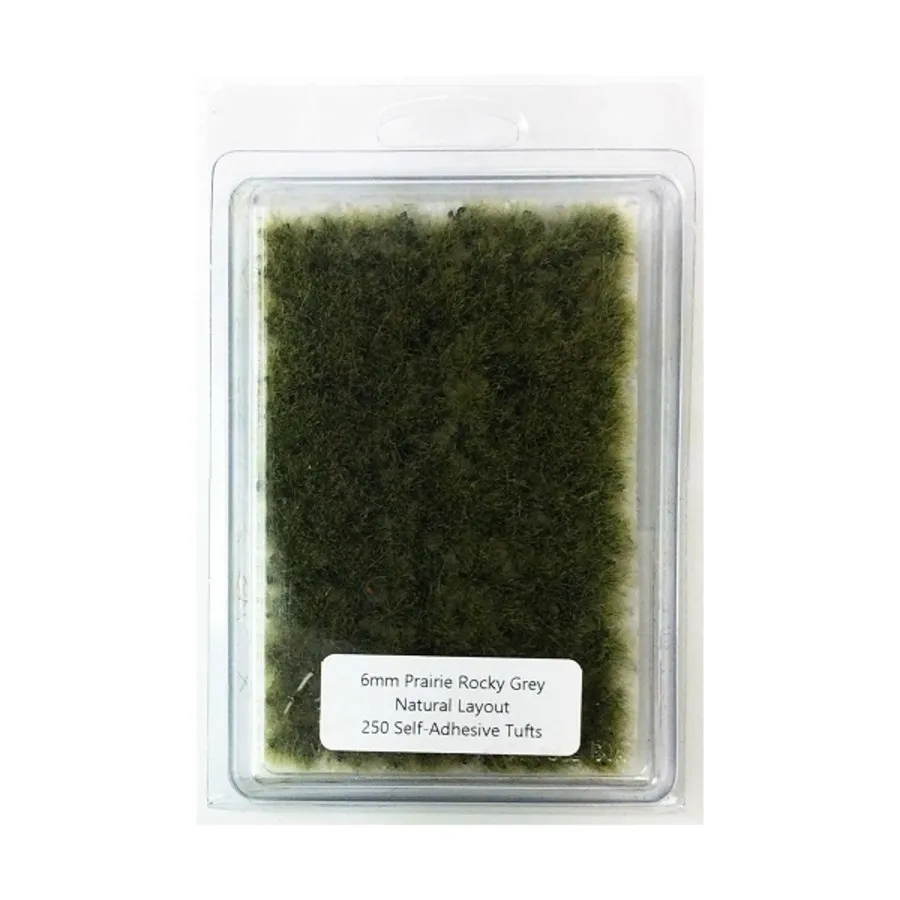 

Prairie Rocky Grey — естественная планировка, Standard Self-Adhesive Tufts (6mm)