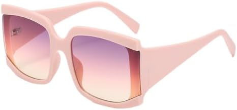 

2026 Квадратные солнцезащитные очки большого размера белого и розового цвета для женщин, модные солнцезащитные очки с градиентным покрытием в крупной оправе, защита от УФ-излучения UV400, черные generic, Pink