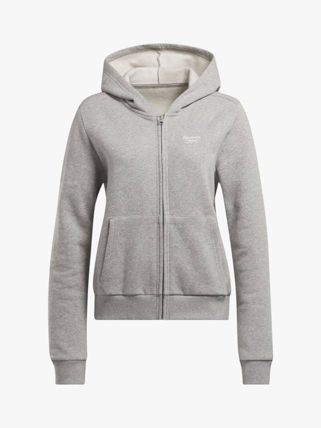 

Женская хлопчатобумажная флисовая толстовка id Reebok, цвет Mgreyh/White