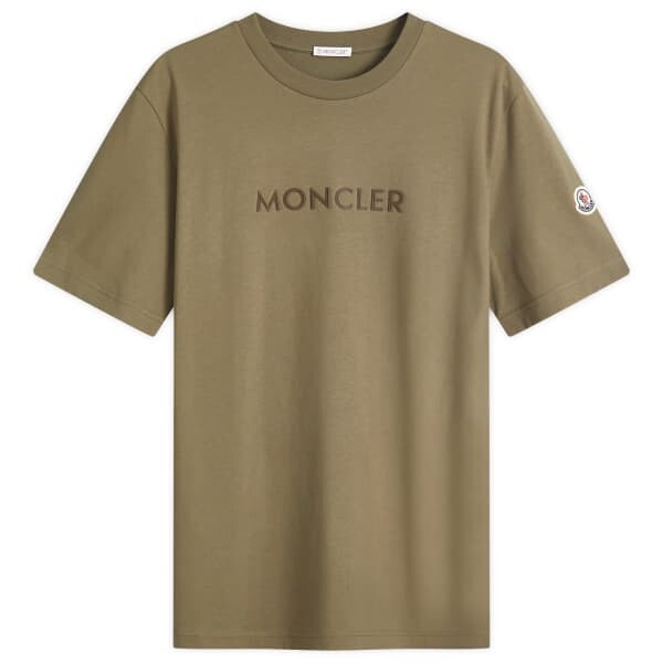 

Футболка с текстовым логотипом Moncler, зеленый