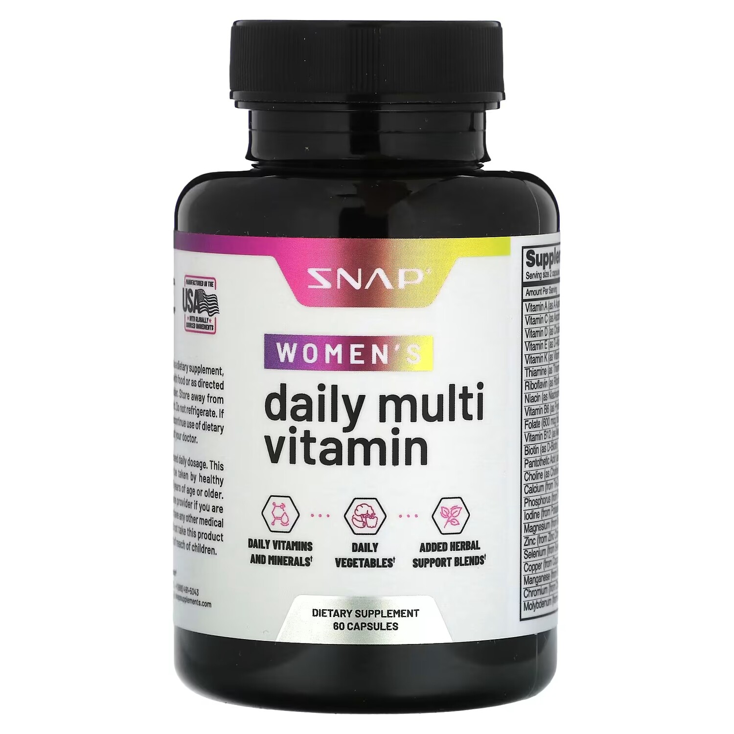 

Витамин Snap Supplements Women's Daily, 60 капсул