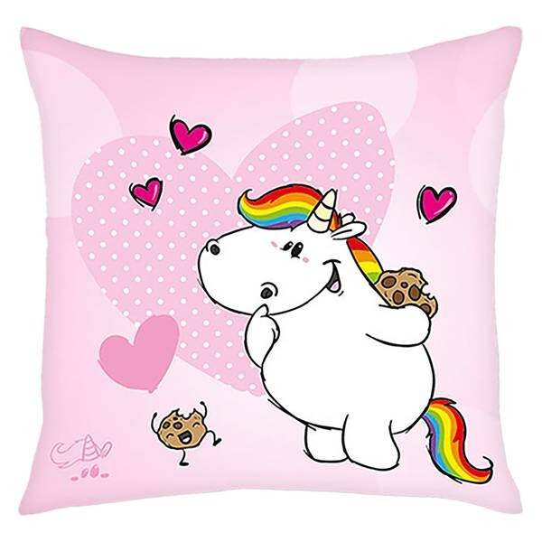 

Декоративная подушка Herding Pummeleinhorn, 40x40x2,5 см, розовый