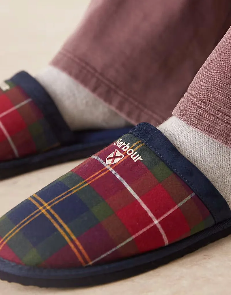 Мюли Barbour Everitt в клетку «зимняя ягода» - бордовый — фото 3