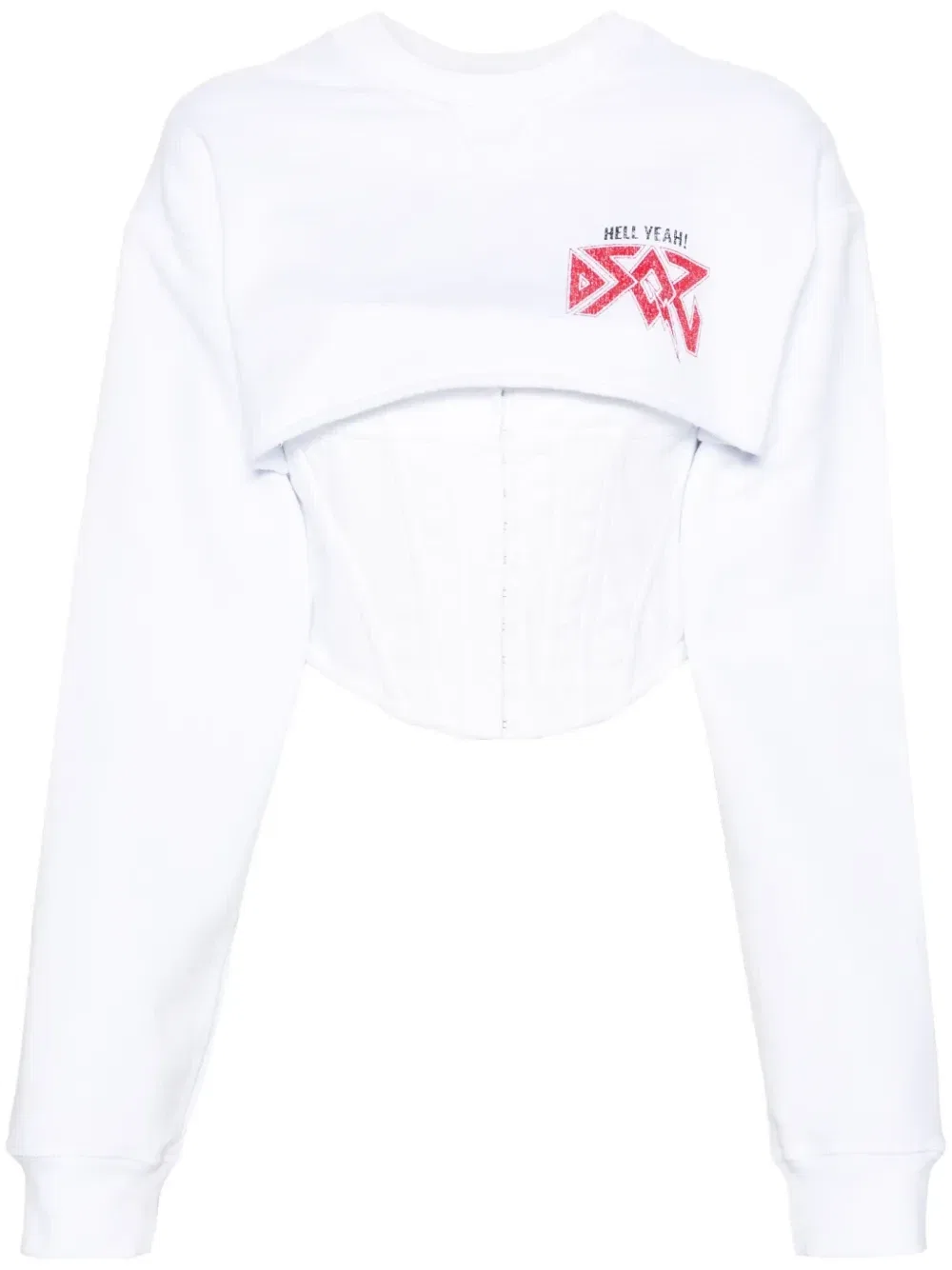 Толстовка Corset Rock Cool Fit Dsquared2, белый