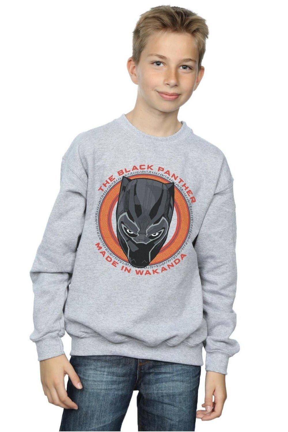 

Красный свитшот Black Panther Made in Wakanda Marvel, серый