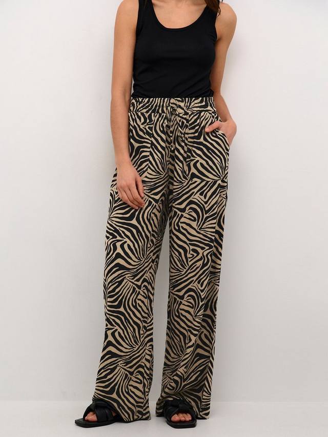 

Брюки с принтом milia zebra KAFFE, цвет Chinchilla/Black
