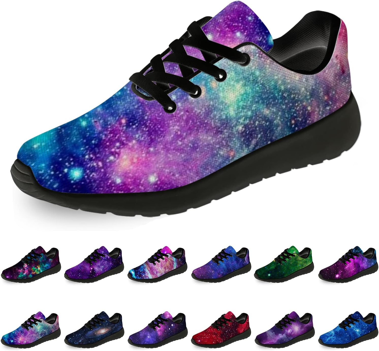 

Кроссовки Horethy Galaxy для женщин и мужчин, беговые кроссовки, дышащие кроссовки для ходьбы и тенниса, космические кроссовки, подарки, мультиколор