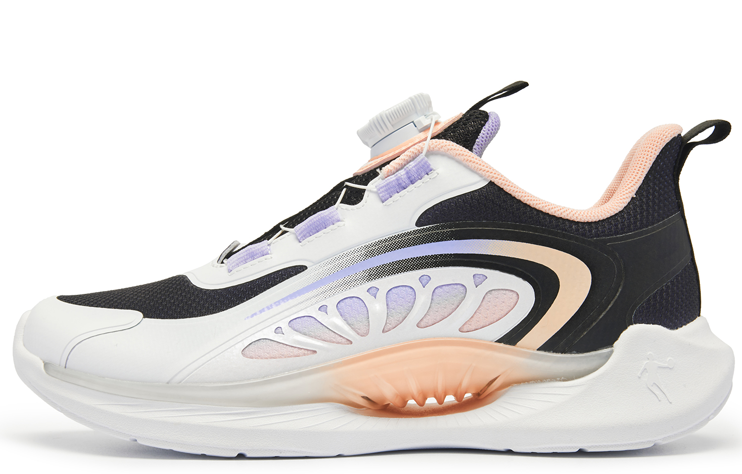 

QIAODAN Детские кроссовки с низким верхом, устойчивые к износу, противоскользящие, черно-розовые, для подростков