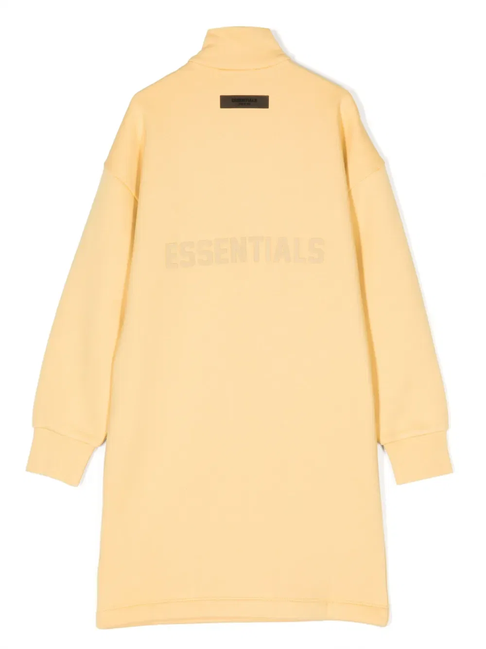 Платье с логотипом и застежкой-молнией до середины груди Fear Of God Essentials Kids, желтый — фото 2