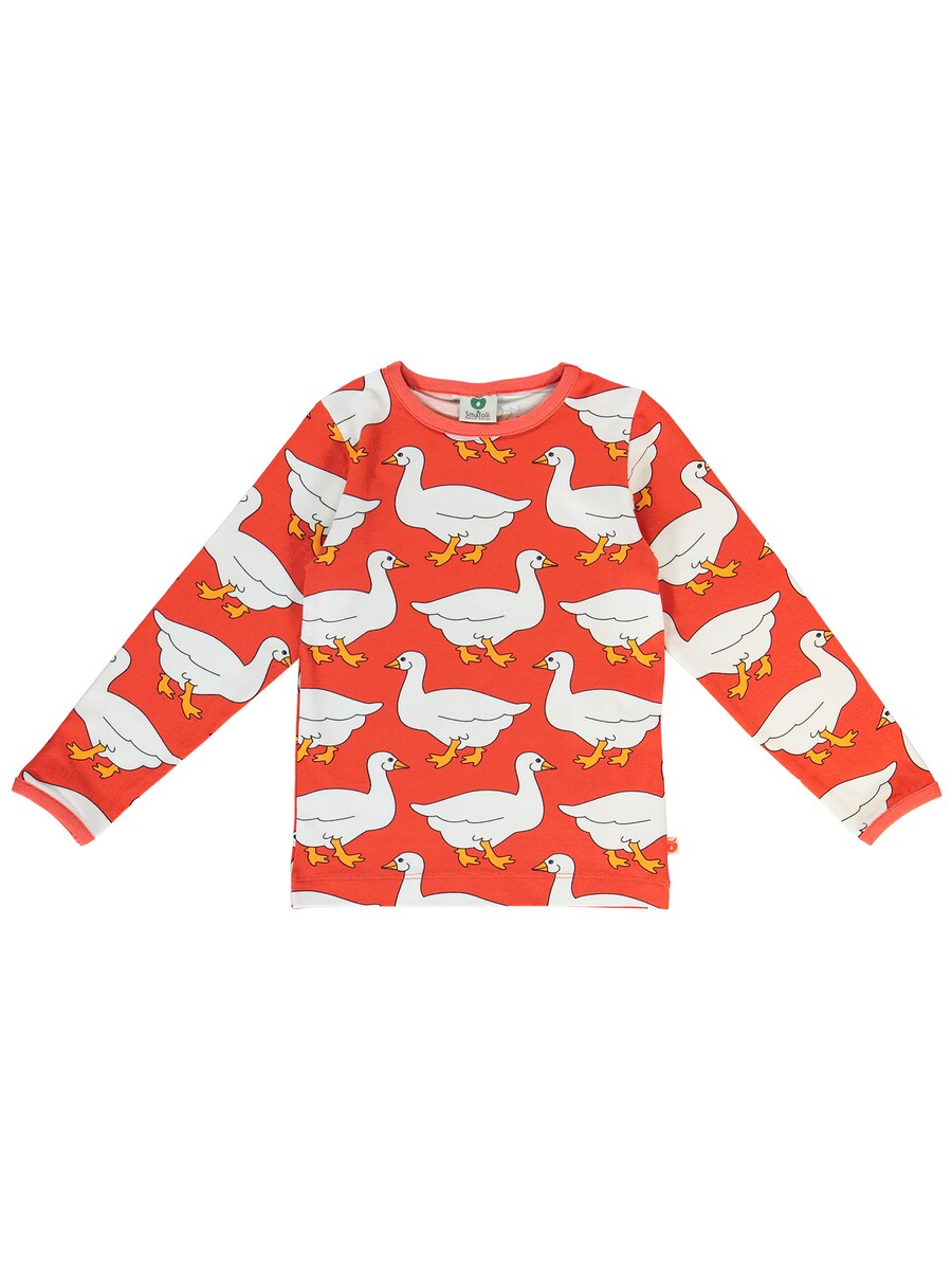 

Лонгслив Småfolk Shirt, цвет orange red