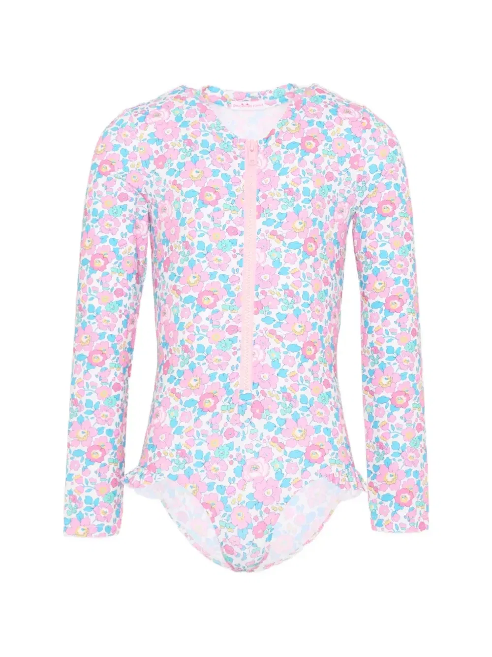 Купальник с цветочным узором Pesciolino Rosso Kids, розовый