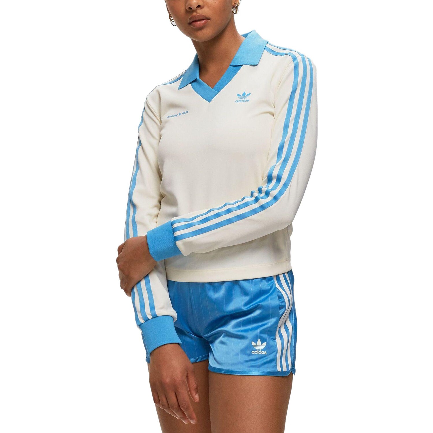 Футболка Sporty & Rich X Sporty & Rich Co-branded SS23 женская белая Adidas Originals — фото 2