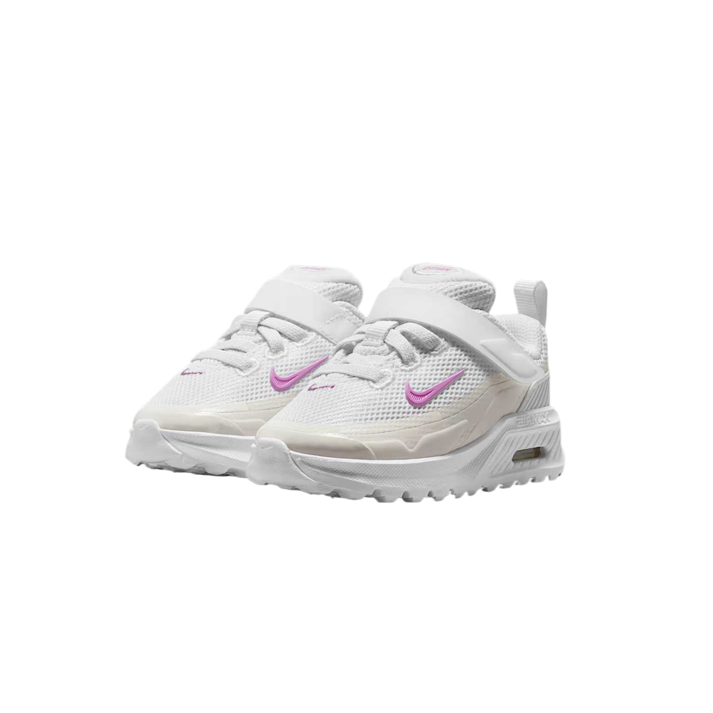 Кроссовки Air Max BIA для малышей, текстиль и искусственная кожа, дышащие, с амортизацией, низкие Nike, белый/fir wood светло-синий серый/светло-розовый — фото 3