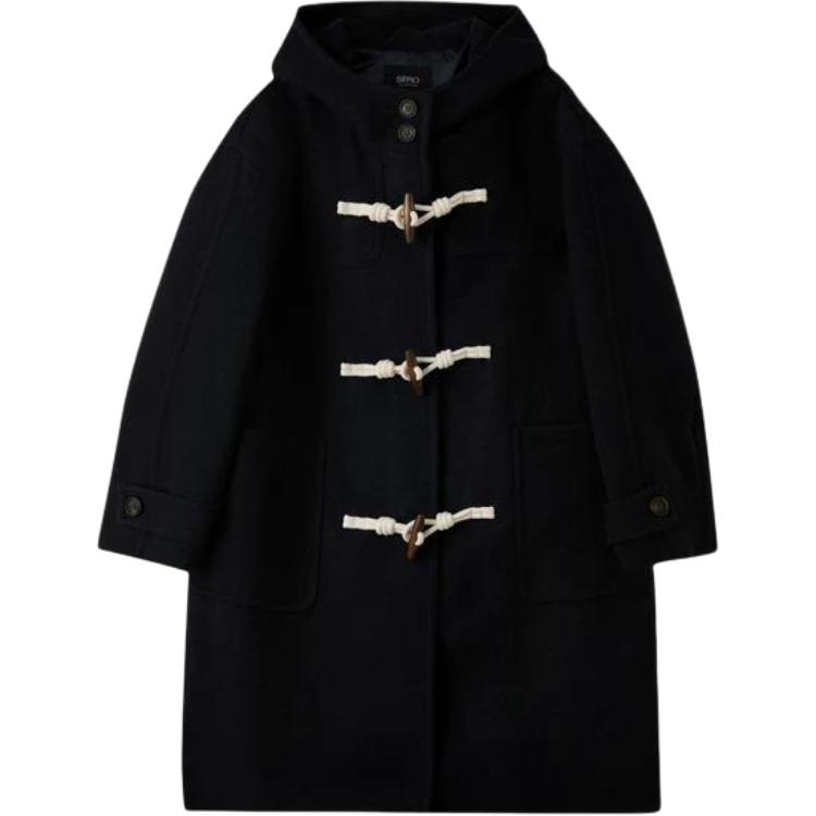 

Куртка женская с капюшоном, умеренно прямого кроя SPAO, marine синий