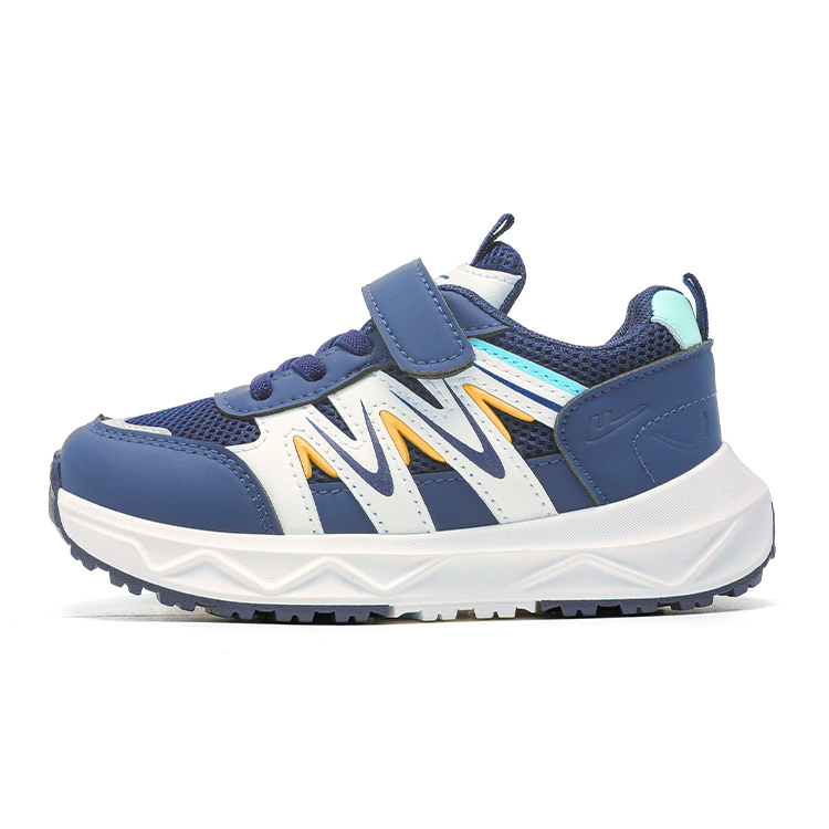 

Детские кроссовки для бега низкие с амортизацией и дышащие Kids' WARRIOR, темно-синий бежевый