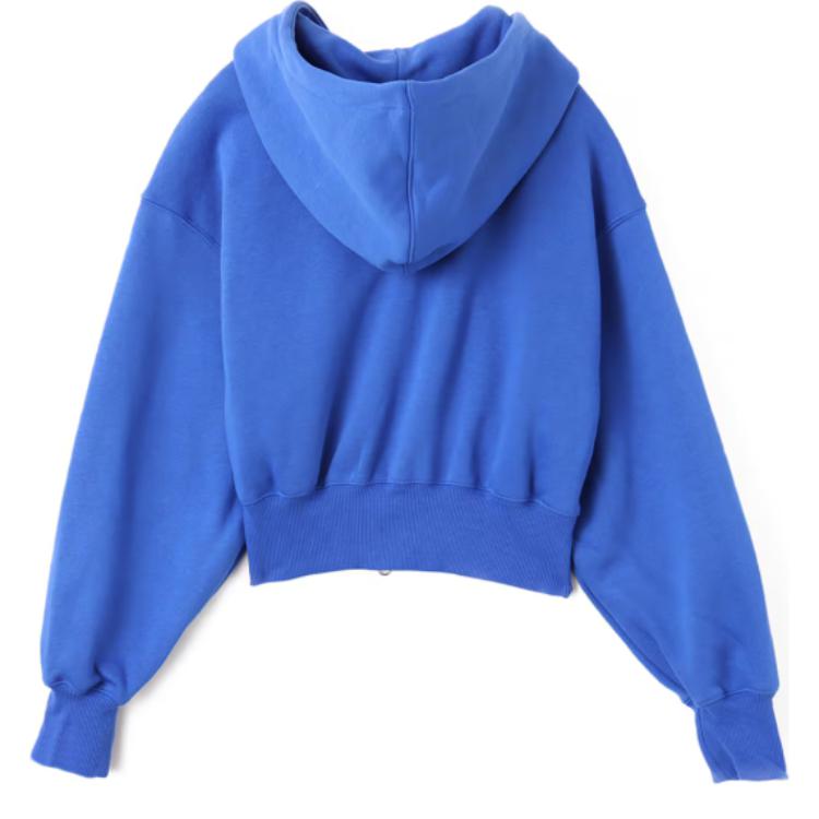 Nike Спортивная толстовка с капюшоном женская укороченная свободная на молнии, Blue — фото 4