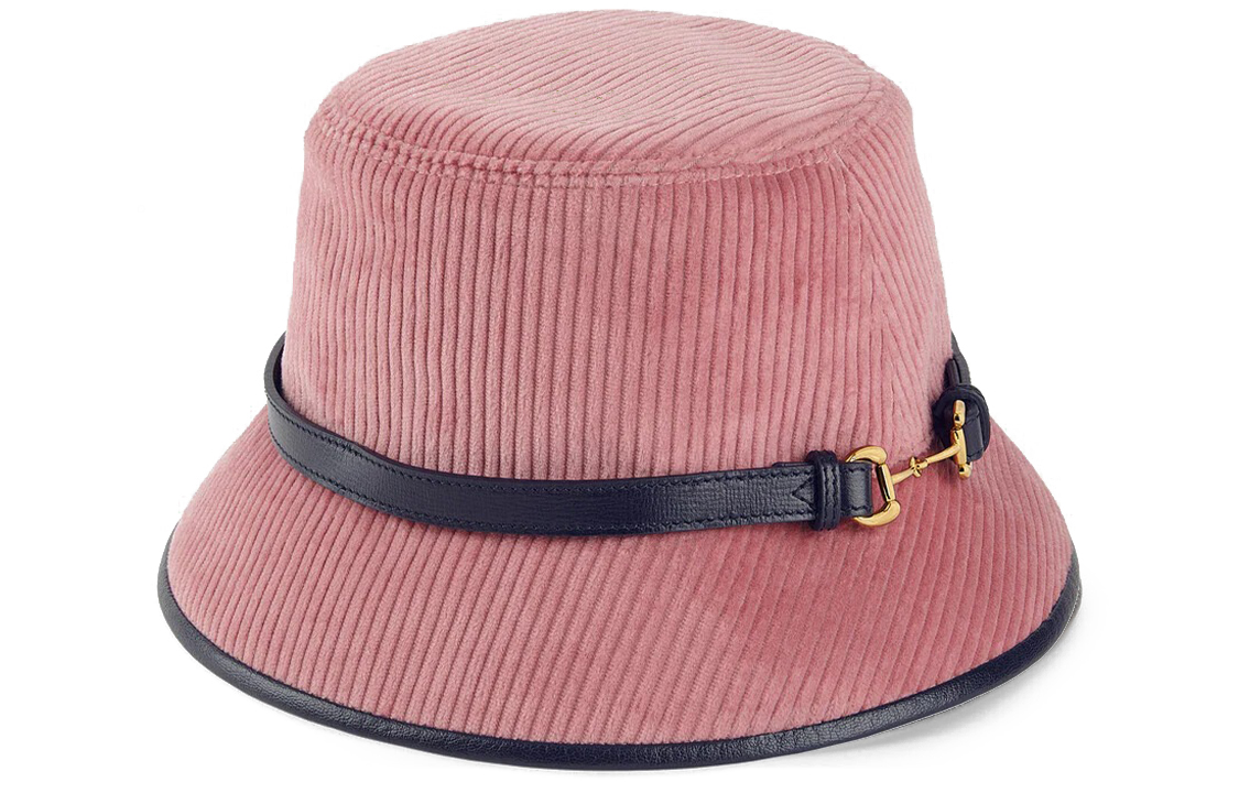 GUCCI Кордовая шляпа-ведро с подковой, Pink — фото 3