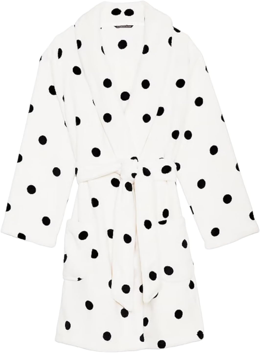 Короткий уютный халат Victoria's Secret, халаты для женщин (XS-XXL), Black & White Sweet Dot — фото 3
