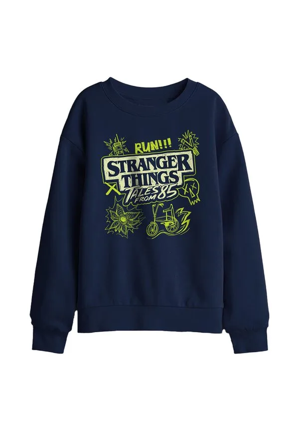 Футболка stranger things tales from 85 с граффити и светящимся рисунком Netflix, Dark Blue