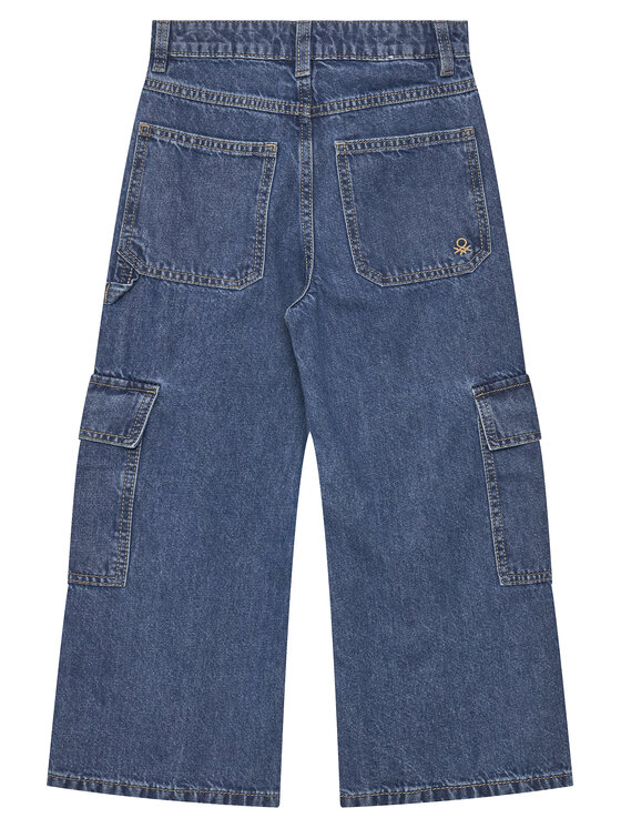 Джинсы с широкими штанинами 4DW2CE035 United Colors Of Benetton, синий — фото 2