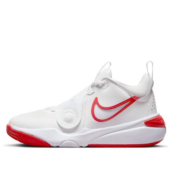 

Кроссовки team hustle d11 'summit white track red' Nike, белый